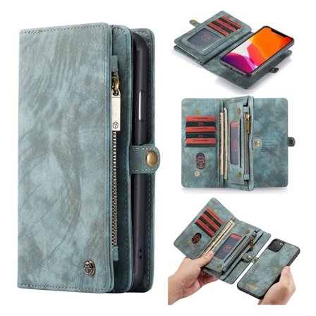 CaseMe iPhone 11 Pro Zipper Wallet Etui -Blå
