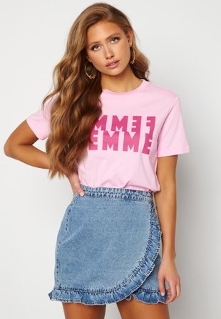 SELECTED Simi SS Tee Pink Lavender Klær