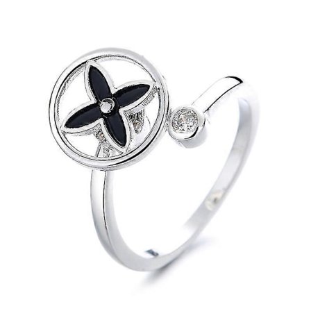 Antistressringer Justerbare Åpne Ringer Blomsterformede Ringer Med Zirkon