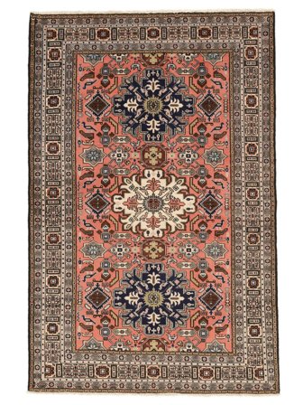 Anudada A Mano Ardabil Alfombra 139X211 De Lana Marrón/Negro Pequeño