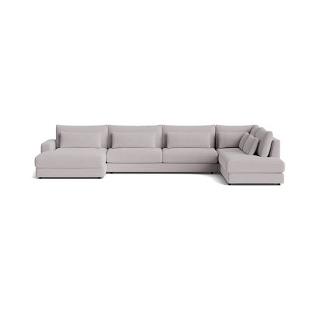 Sevilla U-sofa, venstrevendt - Lincoln Lysegrå - 420x240x85 - Sofa, u-sofa