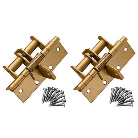 Dørhengsel Lite Møbelhengsel med Skruer Usynlige Selvlukkende Fjær Metall Dørhengsel for Skap 2 stk Gul
