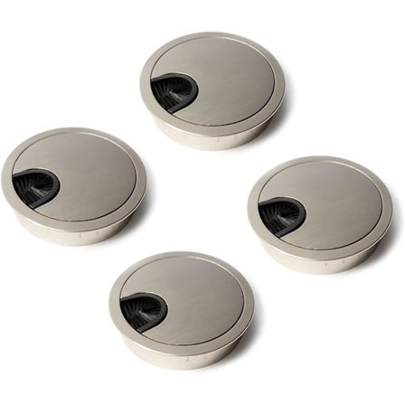 Rund ledningsdæksel Ø60mm til forsænkning på kontorbordkabel