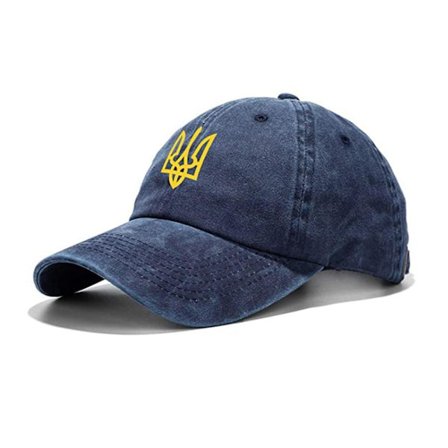 Klassisk Ukraina Denim Hat Med Metallspenne Retro Caps Komfortabel Å Ha På