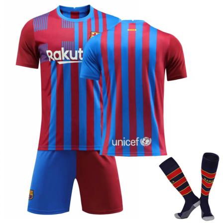 2022 Barcelona Hemma Jersey Set Barn & Vuxna Fotbollströja Träningströja Set Blank 16