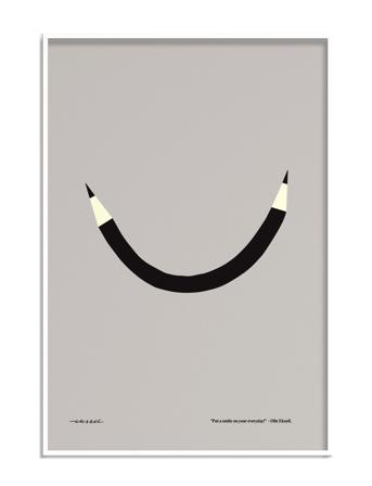 Put A Smile On Your Everyday Home Decoration Posters & Frames Posters Illustrations Multi/mønstret Olle Eksell