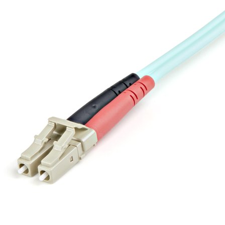 StarTech 1m (3ft) LC/UPC to LC/UPC OM3 Multimode Fiber Optic Cable, Full Duplex 50/125Âμm Zipcord Fiber Cable, 100G Networks, LOMMF/VCSEL, <0.3dB Low
