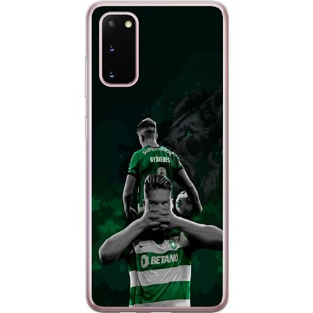 Yhteensopiva Puhelinkuori Samsung Galaxy S20 Neonmotiivi, jossa teksti "Gaming is in my DNA" sinisenä ja punaisena tiiliseinällä, jossa loistava DNA-s