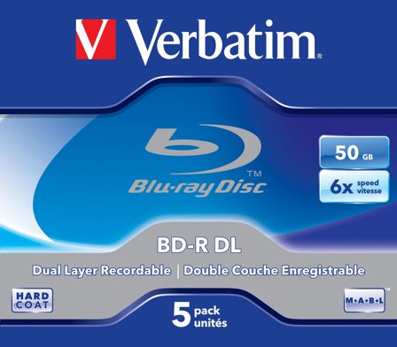 Verbatim 5 x BD-R DL - 50 GB 6x - CD-eske