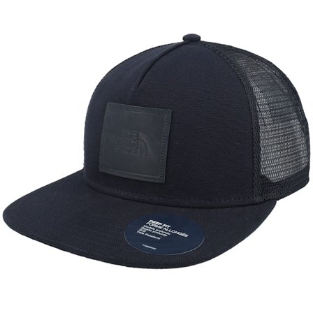 The North Face - Schwarz Trucker Cap - Half Dome Canvas Black A-Frame Trucker Snapback @ Hatstore