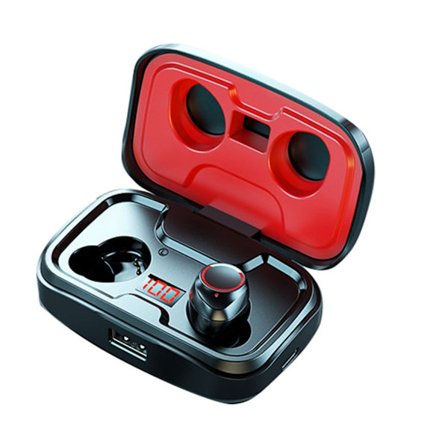 Trådløse ørepropper Binaural In Ear Lav Laten ABS Bluetooth 5.0 Versjon Headset for Underholdning Telefonsamtale Rød