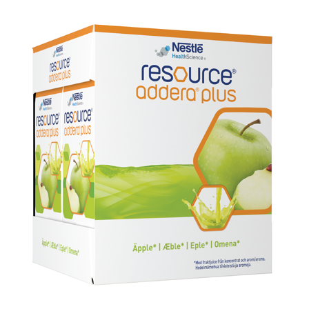 Resource Addera plus næringstilskudd, Eple, 4x200 ml