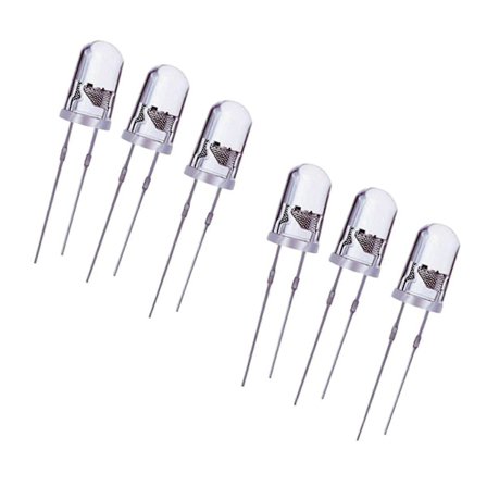 200x 5mm Rund Lila UV LED Diode Super Sterk Vannklar LED Lampe Lila Farge