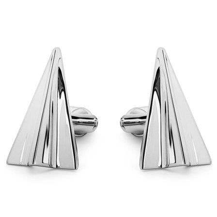 Meraklis | Hopeanväriset paperilentokonekalvosinnapit for Men