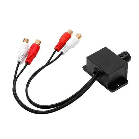Bilstereo Förstärkare Regulator Bas RCA Nivå Fjärrkontroll Volymknapp Universal 12v