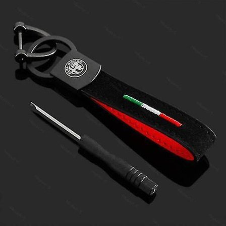 Lädernyckelring för Alfa Romeo Styling Fjärrnyckel Fob R