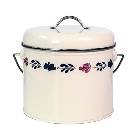 Runda Blommformade Godis-Kex Snacksburk Metall Hem Risbehållare Tvätthundar Matpulver Förvaring