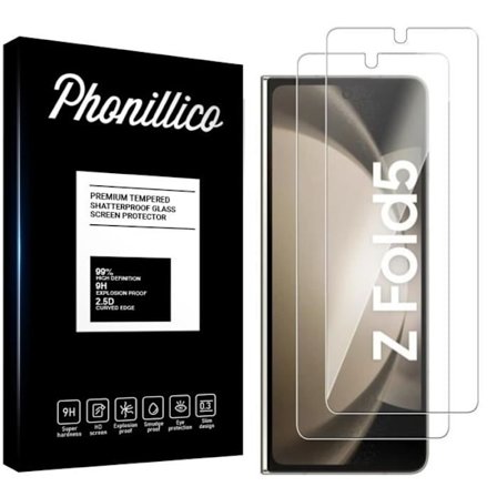 Tempered Glass for Samsung Galaxy Z FOLD 5 [Pack 2] Screen Protection Film Phonillico