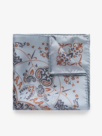 John Henric Men's Blaues Einstecktuch Size Onesize