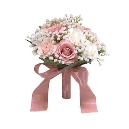 Brudebuket Udendørs Bryllup Brudepigebuket Kunstige Roseblomster til Bryllupsceremoni