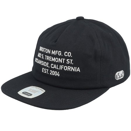 Brixton - Svart snapback Keps - Union Ii Netplus Medium Profile Black Snapback @ Hatstore