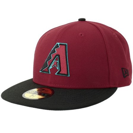 New Era - MLB Röd fitted Keps - Arizona Diamondbacks Acperf Hm 2024 Burgundy/Black Fitted @ Hatstore