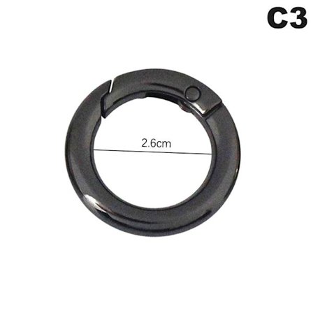 Spring Gate O Ring, der kan åbnes Nøglering Nøgle Lædertaske Håndtaske Bel
