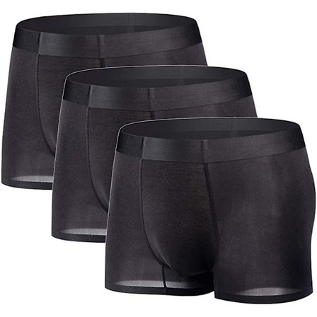 3-pack herrboxershorts multipack is silke mesh underkläder sexiga snabbtorkande boxare för Acsergery män present