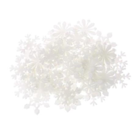 100 stk. Lysende klistremerker Julelysende snøfnugg 3D veggklistremerker Veggklistremerker Fluorescerende veggklistremerker Klistremerker for soverom 