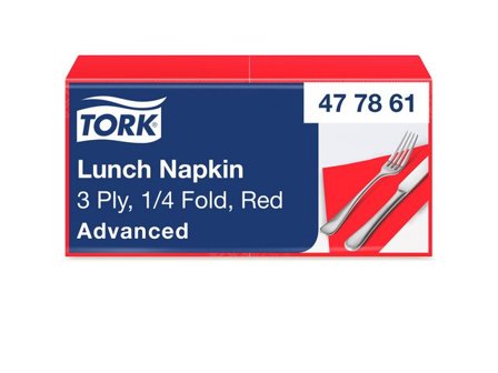 TORK Servett Lunch Mjuk 3-lags röd 150/fp - Lyreco - Kök och servering - Servetter och dukar - Servett - 3-lagers