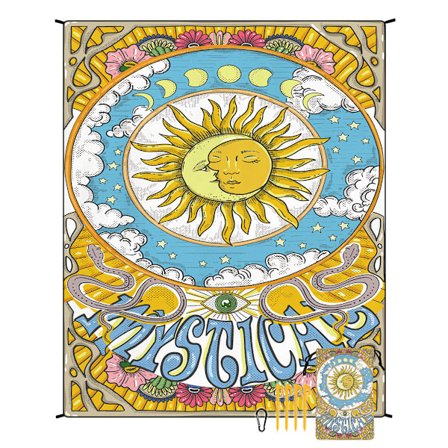 Strandmåtte i bohemisk stil, mikrofiber, hurtigtørrende, vandtæt og fugtbestandig, velegnet til udendørs picnic og camping. Strandmåtte 41