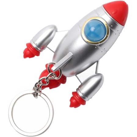 Sød Tegneserie Raket Nøglering Rum Nøglering Sæt Alsidig Dekoration til Rygsække Let og Robust