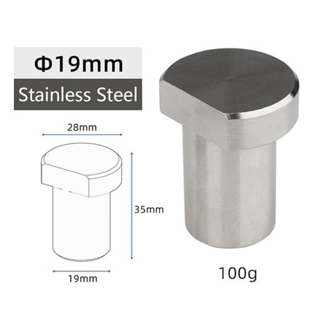 Arbetsbänk Peg Brake Stop Bänk Hund SILVER 19MM ROSTFRITT STÅL