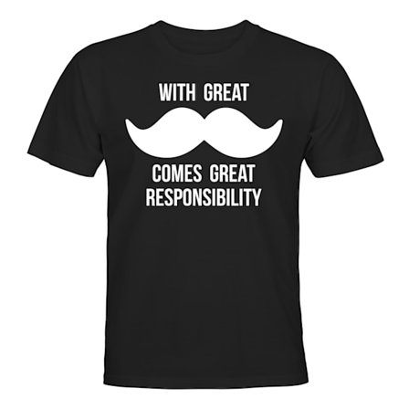 With Great Mustache - T-SHIRT - HERR