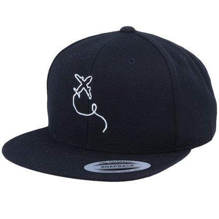 Bacpakr - Svart snapback Keps - Airplane Black Snapback @ Hatstore