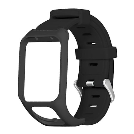 För Tomtom Runner3 Hållbar Rem Droppresistent Armband Svettögla Armband (Svart)