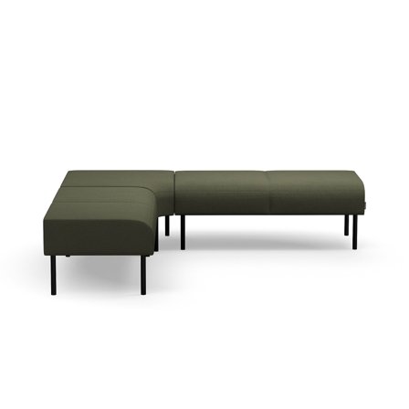 Eckbank VARIETY, nach innen, Stoff Blues CSII, olive