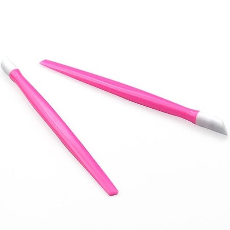 Manikyrklistermärke Press Stick, multifunktionell plastpräglingsstav