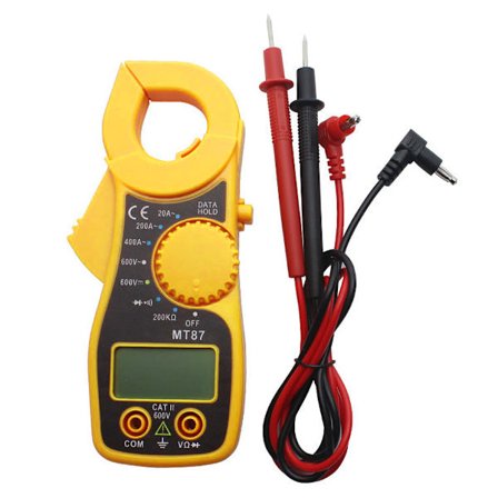 Digitalt multimeter AC DC klemmemåler Voltmeter Amperemeter Strømtang Ohmmeter LCD Volt Tester Lomme Multitester