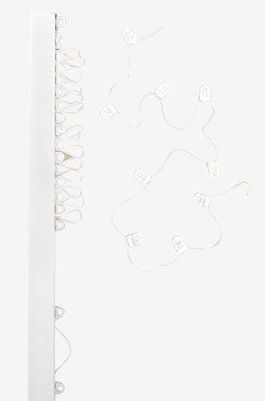 Hasta - Verhokisko Alex Wave 200 cm - Valkoinen - Verhotarvikkeet - - Homeroom