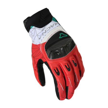 Motorradhandschuhe Macna Rocco Rot/Weiß S