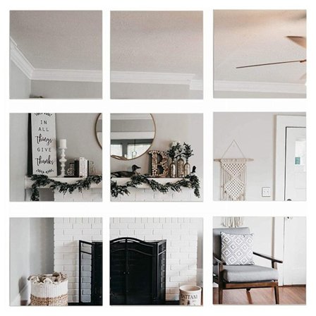 Vegg speil speilfliser speilflis speil 30CM 9 stykker