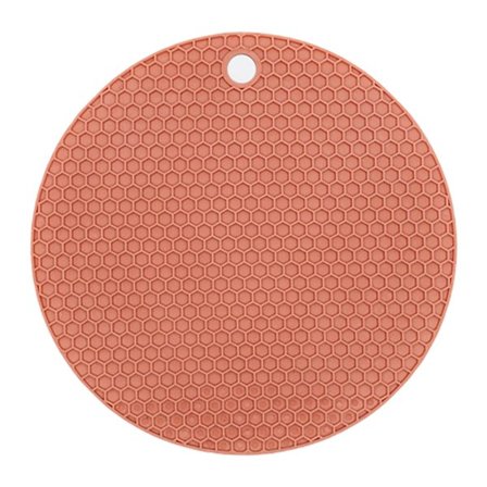 Gummi Grydelap Skridsikker 18 cm Diameter 05 cm Tyk Varmeisolering Køkkenmåtte til Varme Retter Kopper Pink