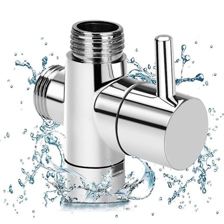 3 Way Switch Faucet 1/2 Valve Adapter Bathroom Shower Faucet Water Splitter Shower Valve Diverter Shower Spray Nozzle Converter