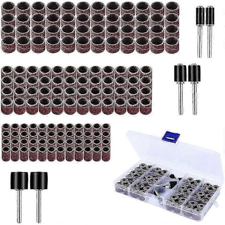 150 st Slipärmar, 144 st Slipärmar + 6 st Sliprullar för Dremel, SEMAket Roterande Verktyg
