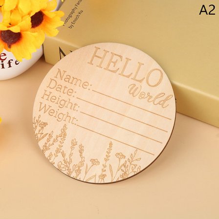 Baby Milstolpe Card Nyfödd Månatlig tillväxt Kort Baby Birth A1