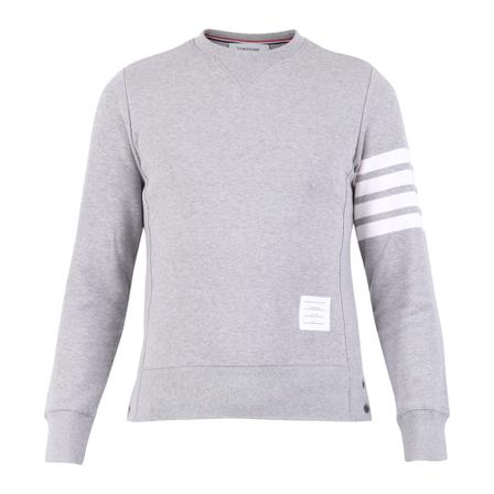 Thom Browne, striped sweatshirt Grijs, Heren, Maat:M