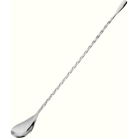 Cocktailsked i rostfritt stål, långt spiralhandtag för bartender,