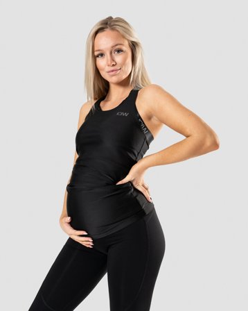 ICANIWILL - Maternity Grow Tank Top Black - Träningslinne - Dam - Träningskläder från ICIW