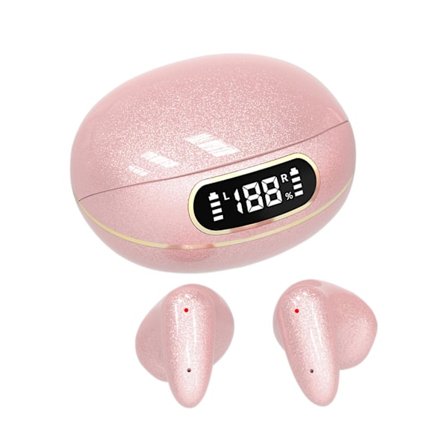 Bluetooth 5.2-hörlurar Trådlösa öronsnäckor med trådlöst laddningsfodral, med öronsnäcksheadset Inbyggd mikrofon för sport, tydliga samtal, arbete, 